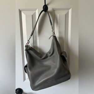 Coach Gray Pennie Leather Shoulder Purse